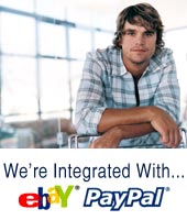 we're integrated with eBay and PayPal